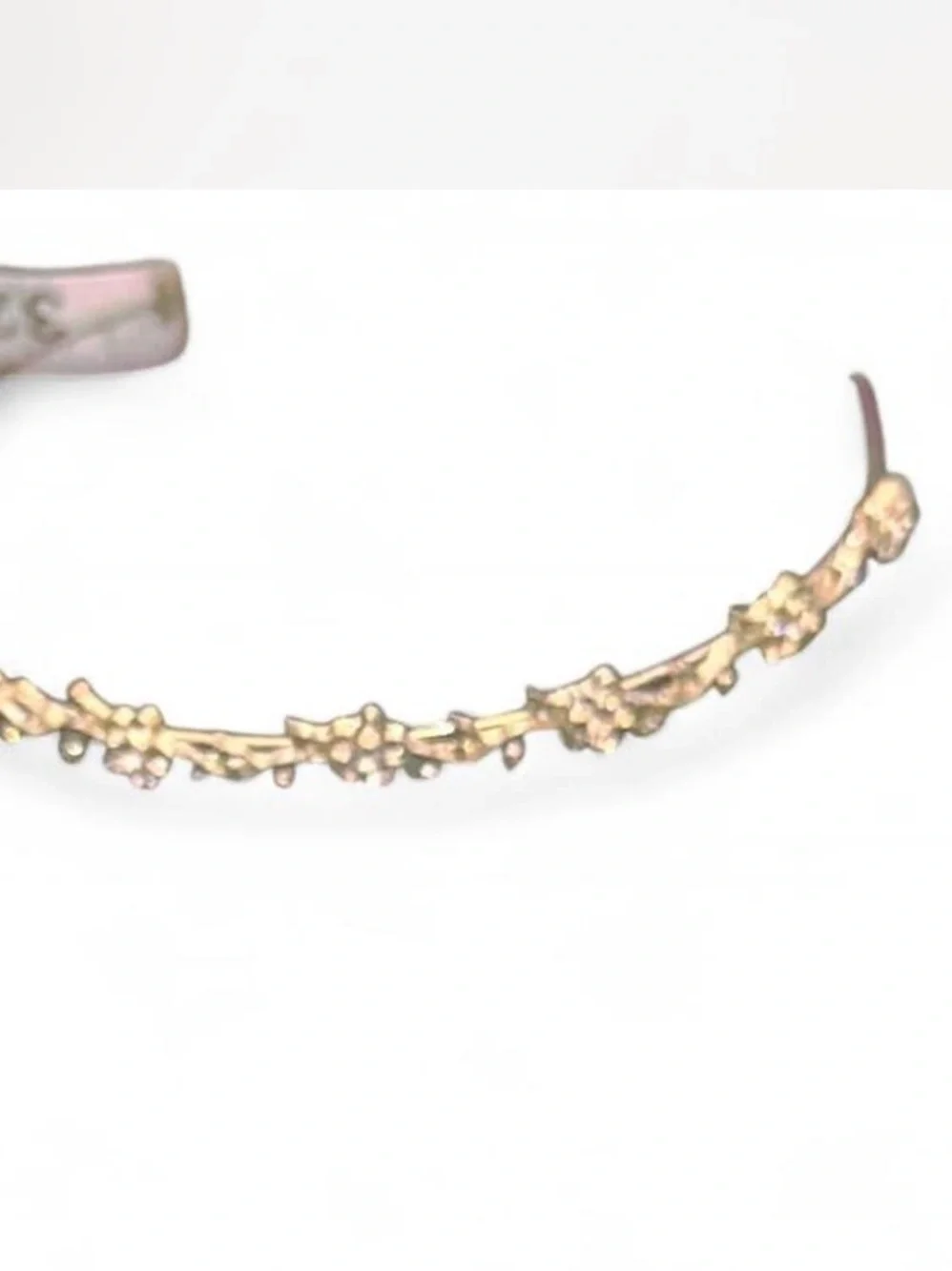 Rhinestone Flower & Leaf Design Embellished Headband